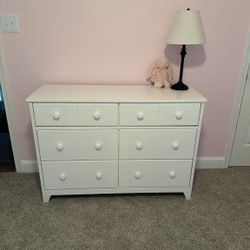 Storkcraft White Moss 6 Drawer Double Dresser