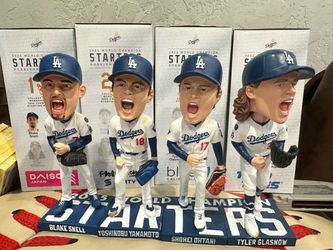 LA Dodgers 2025 World Champion Starters Bobblehead Set