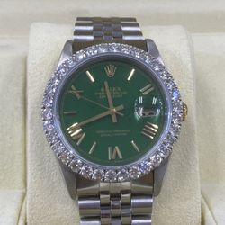 Rolex Datejust 36mm 16233  Natural  Diamonds Box Papers 24k Kilo Silver Gold Platinum Omega Breitling Coins Scrap Buy Sale Trade 