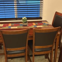 Wood Dining Table Set Chairs 