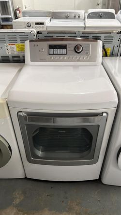 LG Front Load Dryer – Sensor Dry, Stainless Drum, White