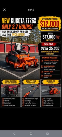 Commercial Lawn Equipment - Kubota, Honda, Echo