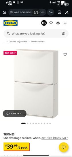 IKEA TRONES Shoe Storage Cabinets – Set of 2 – $25 OBO