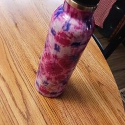 Girly Pink An Purple Tie dye Wellness Straw Tumbler 