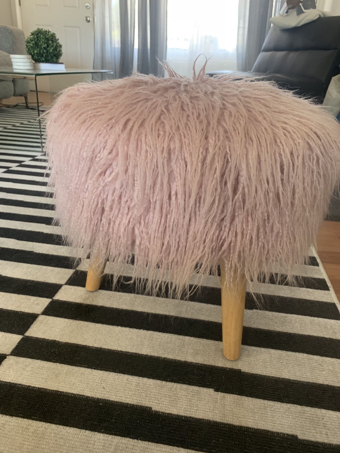 Small fluffy stool