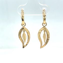 14Kt Yellow Gold Hanging Leaves Earrings 1.80g 21977962