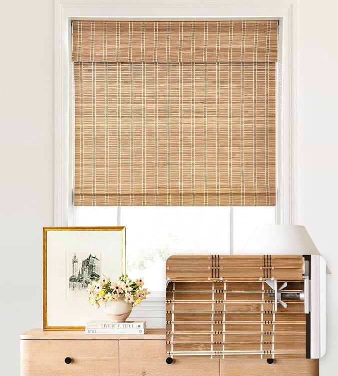Bamboo Roman Shades 27x64” – C3