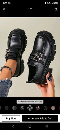 Foot Flair, Women's Buckle Decor Mary Jane