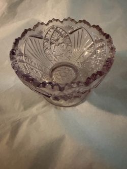 Vintage Cut Glass Crystal Bowl