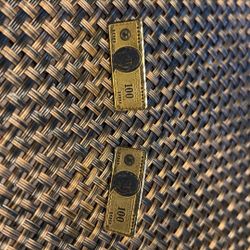 14K Gold $100 Earrings