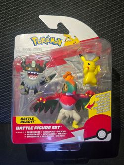 Pokemon Battle Ready! Perrserker Hawlucha Pikachu Battle Figure Set Sealed