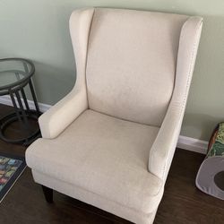 Ivory Wingback Chairs