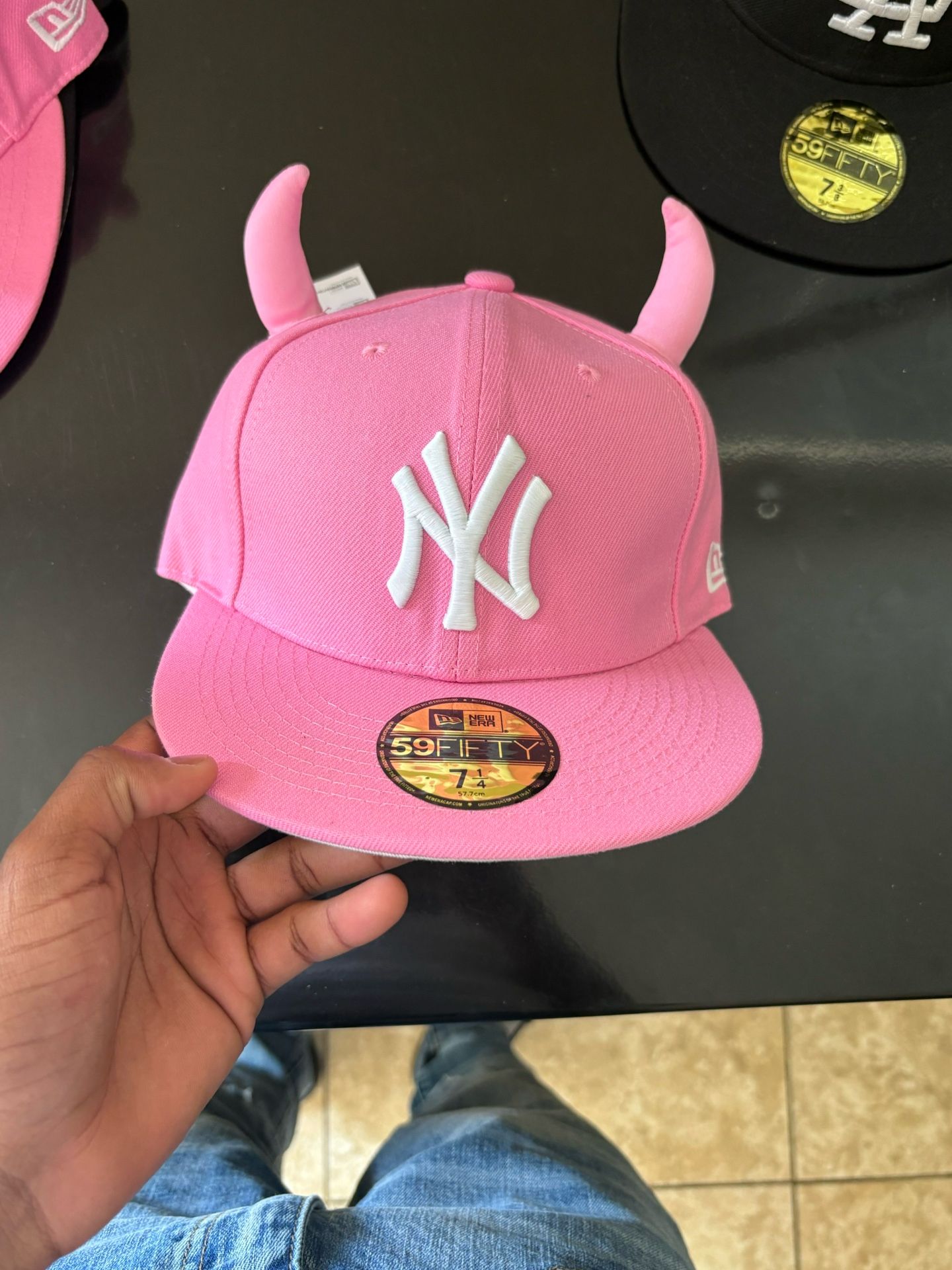 Pink New Era Horn Fitted Cap