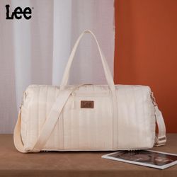 Lee Quilted Travel Duffel Bag for Women, Large Soft Puffy Lightweight Weekender Gym Bag