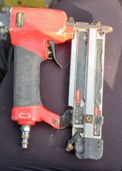 Husky air compressor nail gun.