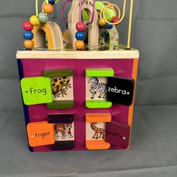 B. Toys Wooden Activity Cube - Zany Zoo