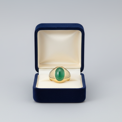 18K Yellow Gold Jade Ring