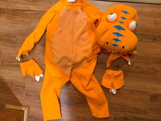 Orange dino halloween costume