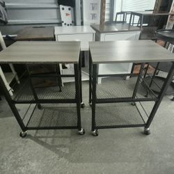 Matching Set Rolling Tables Gray 