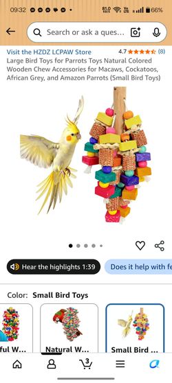 HZDZ LCPAW Wooden Bird Chew Toy