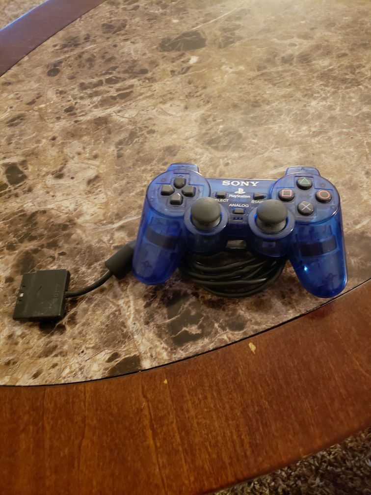 Blue Playstation 2 controller