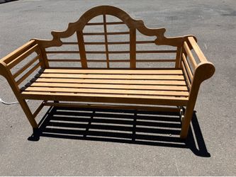 Outdoor patio bench used