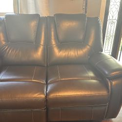 Manual Reclining Fabric Sofa