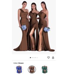 Brand New BROWN Bridesmaid Dress 