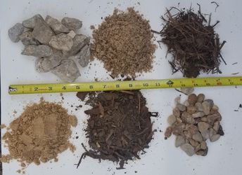 Top soil, Mulch, Sand, Flex base, Gravel, compost, crushed concrete, Asphalt,Select Fill, Arena y Grava