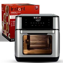Instant Pot 10QT Air Fryer, 7-in-1 Functions with EvenCrisp Technology that Crisps, Broils, Bakes, Roasts, Dehydrates, Reheats & Rotisseries, Includes