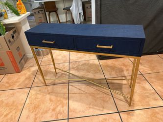 Blue & Gold Console Table