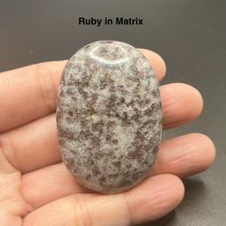 Ruby in Matrix Genuine Palm Stone from India 54g