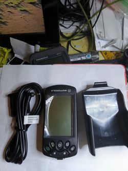 Motorola Handheld Device with Cable and Holster