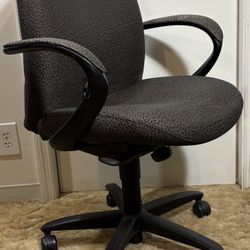 Vintage 1996 Haworth Gray Black Spotted Office Chair OBO