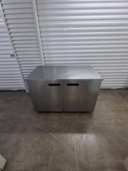 Delfield Commercial Cooler Stainless Steel 2 Door 48"W Undercounter Refrigerator Fridge