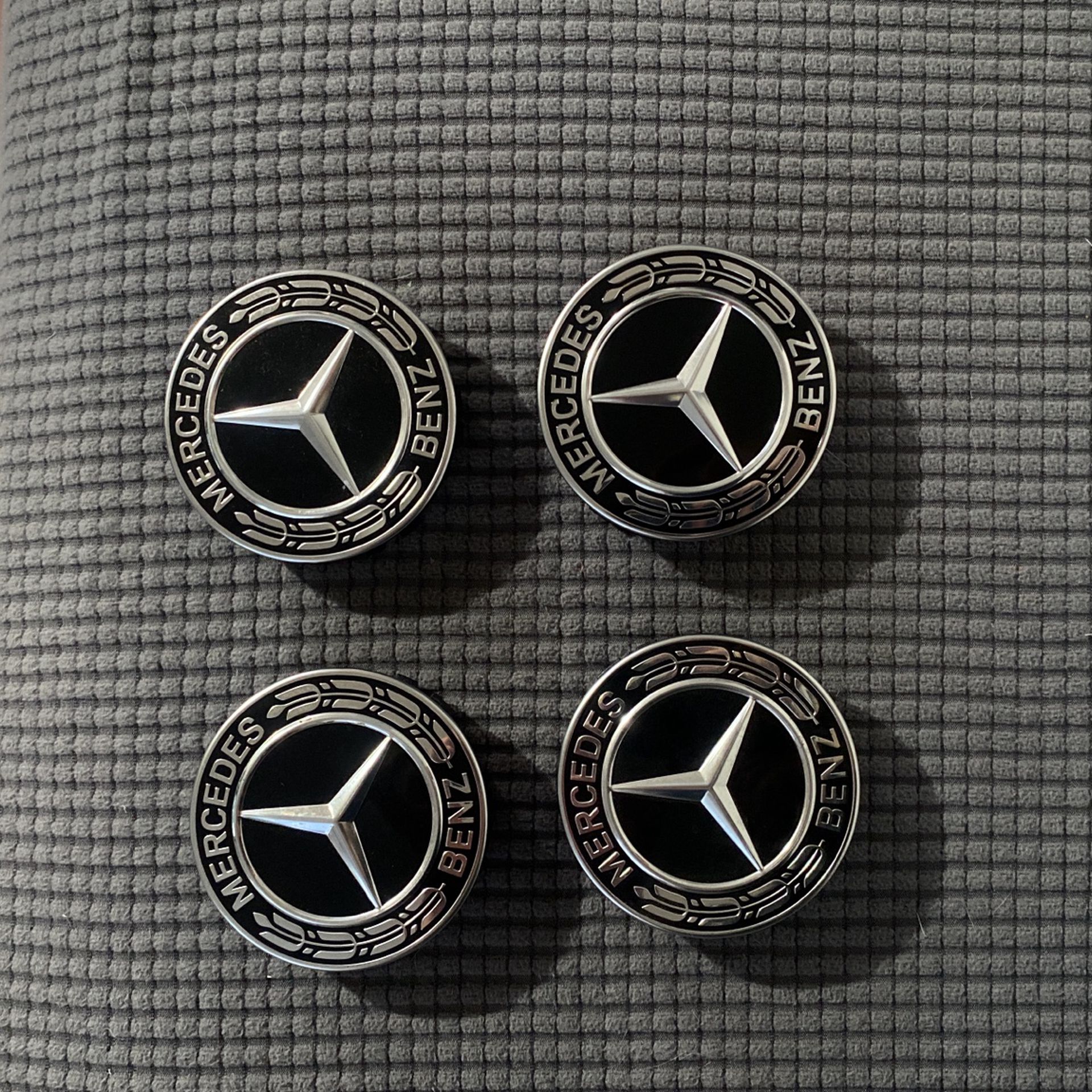 Mercedes Benz OEM Black Hub Caps