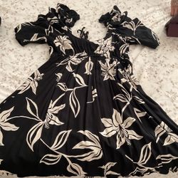Black floral dress