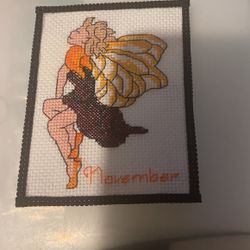 Cross Stitch (November) Magnet 