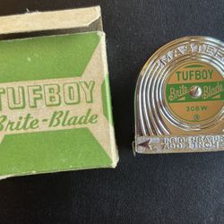 Antique Tape Measure Master Tufboy No. 308W 96” Brite Blade USA Advertising
