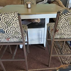 Pub Table W 3 Chairs
