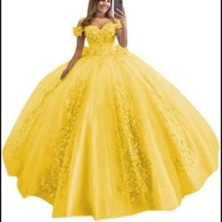 Yellow Quinceñera Dress