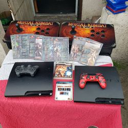 Playstation 3 Slim 500GB with 1 Controller Sealed. All work PS3 $125!. Games are $10! Each. The arcade Station is $250! Each Limited edition they wort