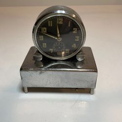 Rare Antique Swiss Music Alarm Clock Music Box Plays Alarm, Works Perfectly 