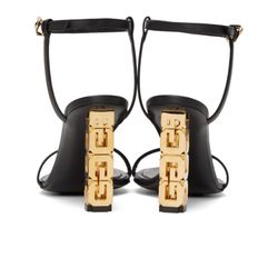 Givenchy black G Cubed Heeled Sandals