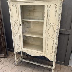 Antique China Cabinet Hutch 