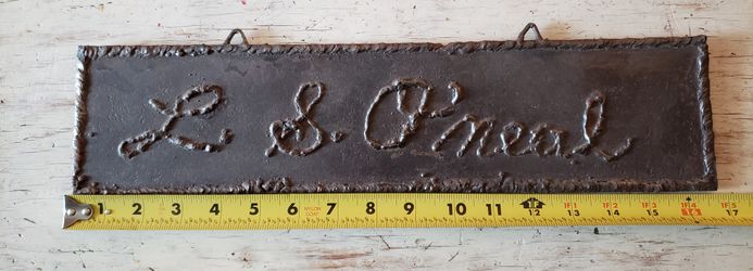Handmade Welded Metal Sign