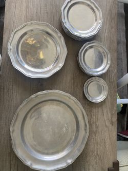 Vintage Wilton Pewter Plate & Goblet Collection – Collector’s Set, Gently Used