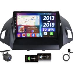 Android 13 Car Radio Stereo for Ford Escape 2013–2019, 9" 1280×800 Touch Screen Head Unit (4-Core + 64G ROM, 5G WiFi) with Wireless CarPlay & Android 