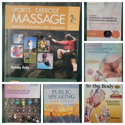 Massage and sports medicine Books.. used