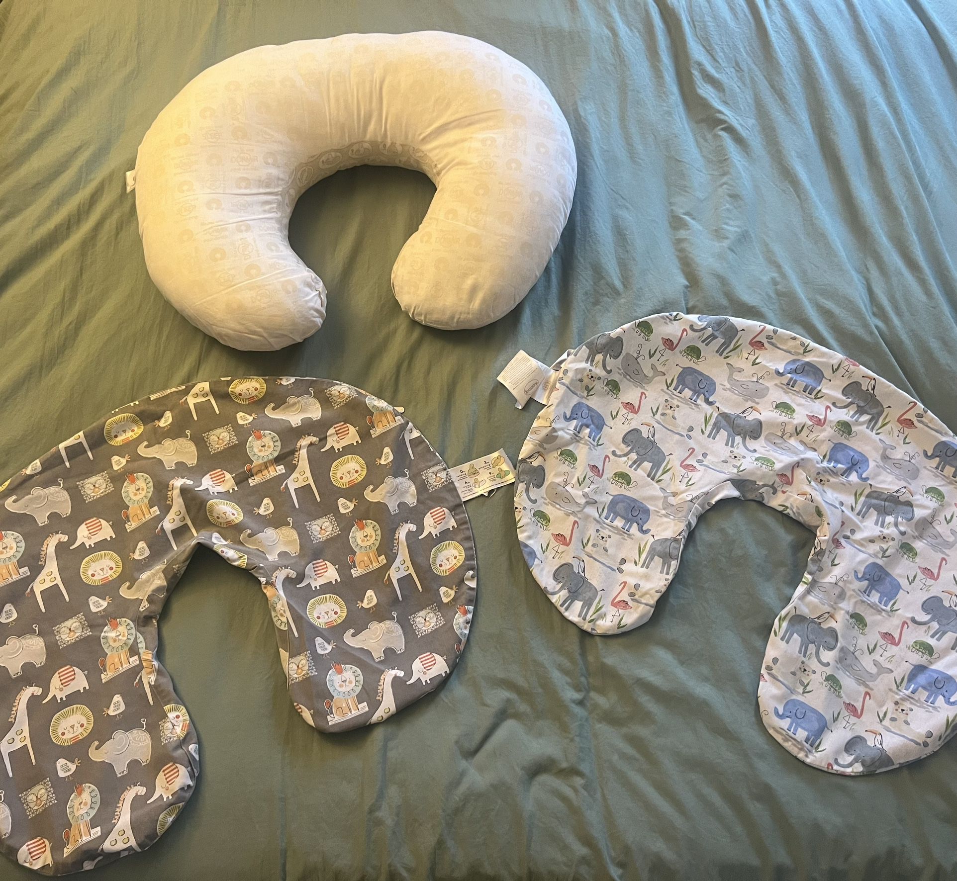 Nursing Pillow (Boppy) And Two Covers